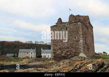 Portencross Castle, Farland Head, West Kilbride, North Ayrshire Stock ...