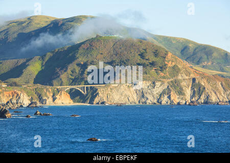 Rocky Creek Bridge, Big Sur, California Stock Photo