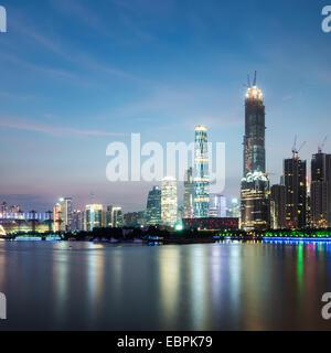 Panorama of Guangzhou in daytime, Zhujiang New Town Stock Photo