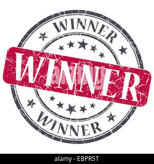 WINNER red round grungy stamp Stock Photo - Alamy