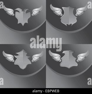 Illustration of a silver wing Stock Vector Image & Art - Alamy