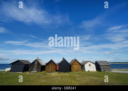 old fishing village Helgumannen on Faroe, Sweden, Helgumannen, Gotland Stock Photo