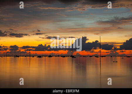 after sunset on the beach at Pakarang beach southern of Thailand Stock Photo