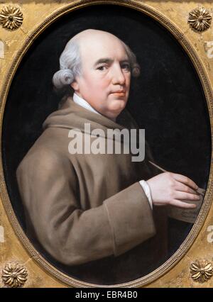 Self-portrait, 1781, George Stubbs Enamel on Wedgwood plaque 22/01/2014  -   / 18th century Collection / Active Museum Stock Photo