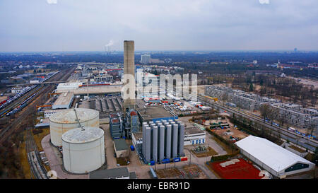 aerial view to Mercedes Benz subsidiary for utility vehicle, Munich Freimann, 01.03.2014, Germany, Bavaria, Muenchen Stock Photo