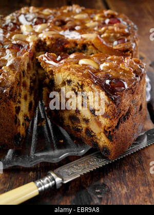 Mary Berry Genoa fruit cake for Christmas Stock Photo