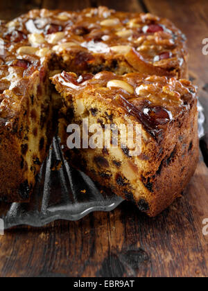 Mary Berry Genoa fruit cake for Christmas Stock Photo