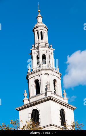The steeple of  St Clement Danes church, Aldwych, London Stock Photo