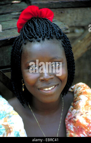 portrait of a pretty young African, Cote d'Ivoire Stock Photo