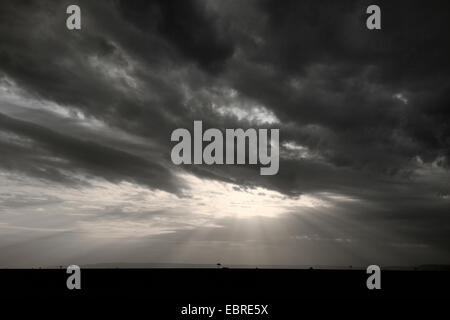 dramatic thunderclouds, Norway, Svalbard Stock Photo