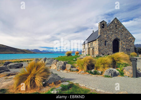 Church of the Good Shepherd at Lake Tekapo, New Zealand, Southern Island Stock Photo