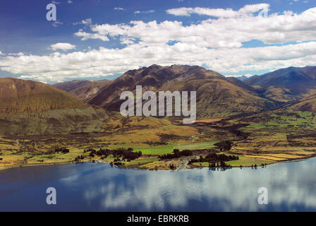 Lake Wakatipu and Thomson Mountains, New Zealand, Southern Island Stock Photo