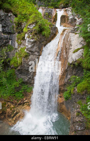 Tscheppaschlucht gorge with waterfall of Loiblbach creek, Austria, Kaernten, Karawanken Stock Photo