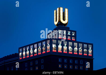 Dortmund U-Tower, center for the arts and creativity, Germany, North Rhine-Westphalia, Ruhr Area, Dortmund Stock Photo