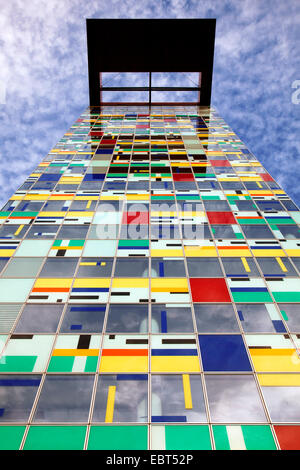 facade of Colorium in the Media Harbour, Germany, North Rhine-Westphalia, Duesseldorf Stock Photo