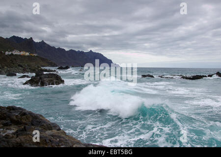 rocky coast of Anaga mountains, Canary Islands, Tenerife, Benijo Stock Photo