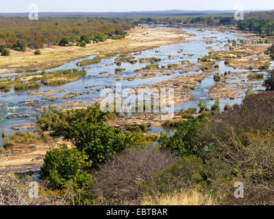 river in savanna, South Africa, Krueger National Park, Satara Camp Stock Photo