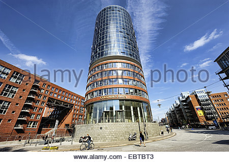 Columbus Haus Hanseatic Trade Center Hamburg Germany Stock Photo