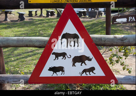 predator, warning sign, national park, iSimangaliso Wetland Park ...