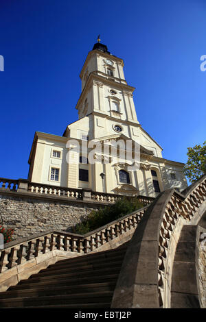 stairway leading to St. Nicholas Church (Nicolaikirche), Germany, Thueringen, Gera Stock Photo