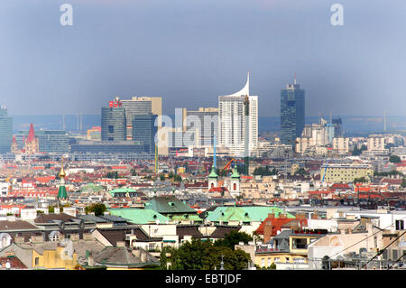 Skyline of the Danube City Vienna , Austria, Vienna Stock Photo
