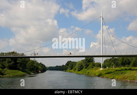 bridge over the Rhine-Herne Canal, Germany, NRW, Ruhr Area, Herne Stock Photo