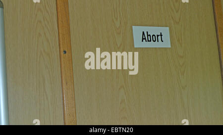 sign 'Abort' old German word for restroom, Germany Stock Photo