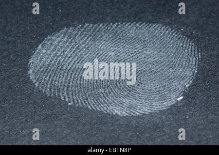 taking fingerprints. Step 5: fixed fingerprint Stock Photo