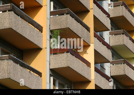 balconies of a tower block , Germany, North Rhine-Westphalia, Ruhr Area, Essen