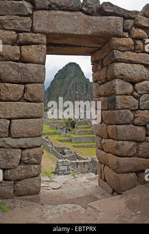 Ancient Inca ruins of Machu Picchu, Peru, Andes, Machu Picchu Stock Photo