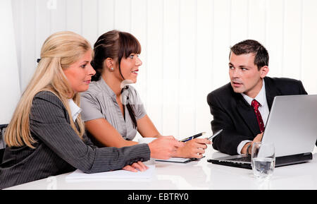 successful young team at a meeting in the office Stock Photo
