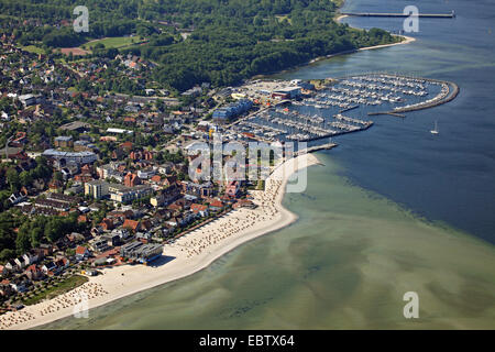 beach and marina of Laboe, Germany, Kiel Stock Photo