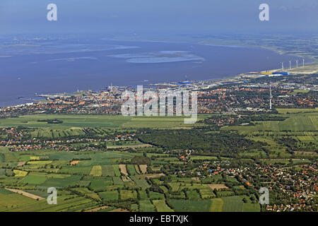 Aerial view, coast, Cuxhaven, Lower Saxony, Germany Stock Photo - Alamy