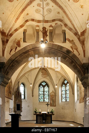 interior view of 1000 years old church in Stiepel, Stiepeler Dorfkirche, Germany, North Rhine-Westphalia, Ruhr Area, Bochum Stock Photo