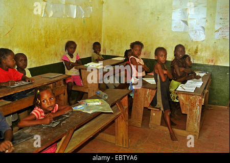 kids in school, Madagascar, Nosy Komba Stock Photo