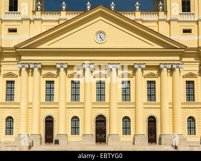 The Reformed Protestant Great Church is located downtown the city of Debrecen, Hungary between Kossuth square and Calvin square. Stock Photo