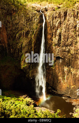 Wallaman Falls and rainbow, Australia, Queensland, Ingham Stock Photo