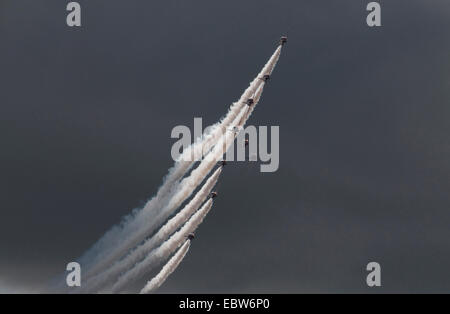 aerobatic squadron in the sky, United Kingdom, Scotland Stock Photo