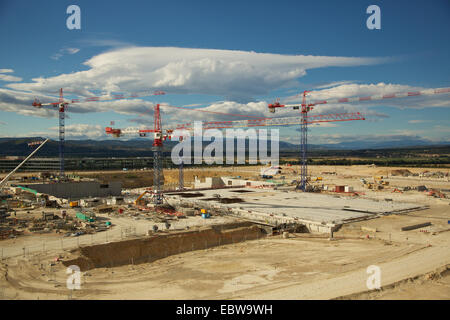 ITER, the international nuclear fusion research and engineering project, building the world's largest experimental tokamak. Stock Photo