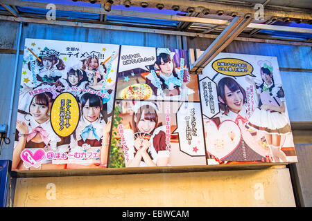 This image was captured in Akihabara, Japan in December 2014. Stock Photo