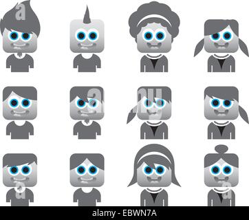 avatar portrait picture Stock Vector