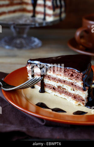 Piece of chocolate cake, dessert Stock Photo