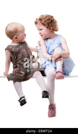 two sisters quarreling Stock Photo