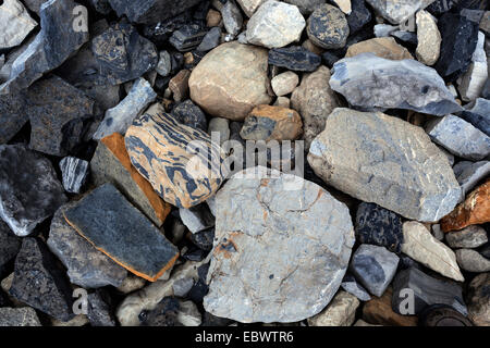 Patterned stones, Banff National Park, Alberta Province, Canada Stock Photo