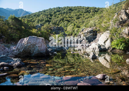 Fango river, Tuarelli, Fango valley, Vallée du Fango, Haute-Corse, Corsica, France Stock Photo