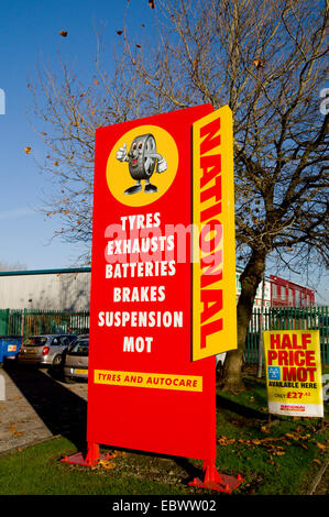 National Tyre and Autocare Centre, Penarth Road, Cardiff, Wales Stock Photo