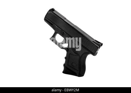 A semi-automatic hand gun on white background Stock Photo