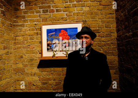 London, UK. 4th December, 2014. Artist Giles Walker, of the Mutoid Waste Company, is exhibiting his animatronic Last Supper, as well as new work in Gallery 223 Waterloo Credit:  Rachel Megawhat/Alamy Live News Stock Photo