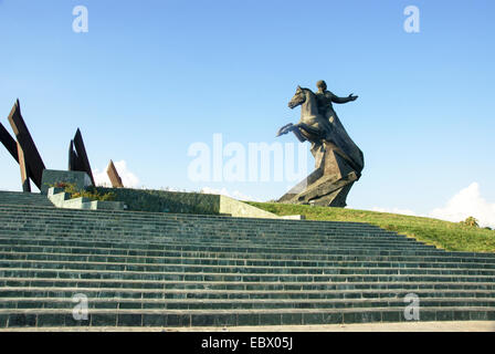 Statue of Antonio Maceo on Revolution Square. Santiago de Cuba,Cuba Stock Photo