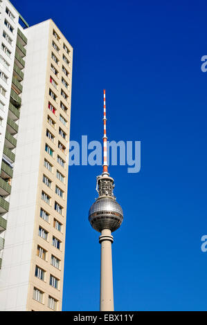 television tower and tower block, Germany, Berlin